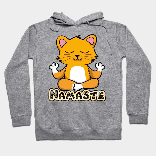 namaste cat yoga Hoodie by aboss